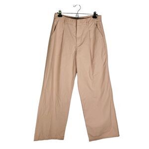 Sophie Rue Anthropologie Pleated Wide Leg Pants Women's Large Pink NWT High Rise